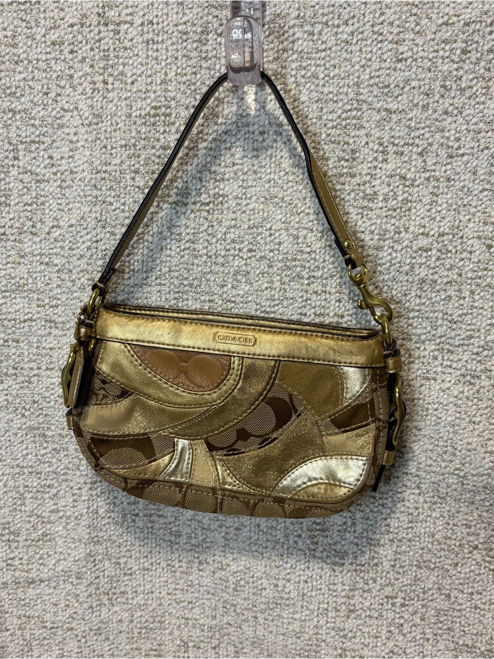 Y2K Coach Demi Patchwork Zoe Mosaic Mini Shoulder Bag Buckle Details & Hangtag